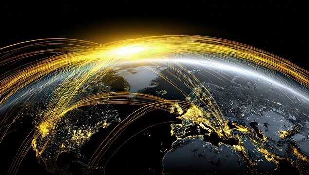 Global Network Earth Illustration