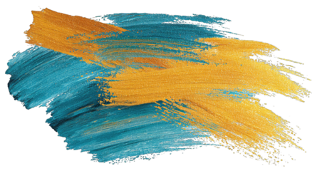 Abstract paint splash of teal and gold (1)