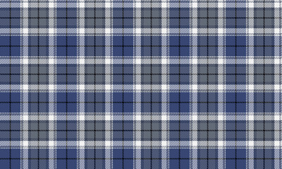 Seamless plaid patterns in blue, white, gray, and black create a calm and classic feel. Perfect for textiles like shirts, dresses, skirts, and pants, it adds a touch of elegance to any season.