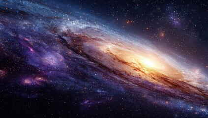 Obraz premium Pixelated Spiral Galaxy In Deep Space