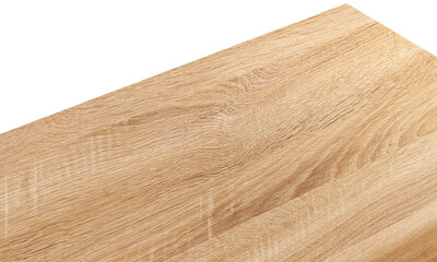 Top view of natural grain wooden table corner PNG transparent.