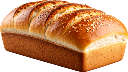 3D Loaf Of Bread Render with Transparent Background