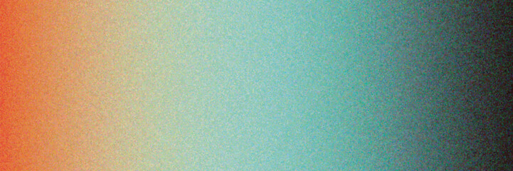 Dark grainy color gradient wave background, purple red yellow blue green colors banner poster cover abstract design, black copy space.