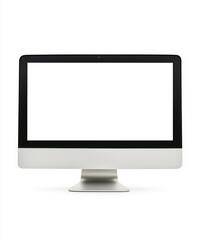 Desktop computer monitor turned off, isolated on white background