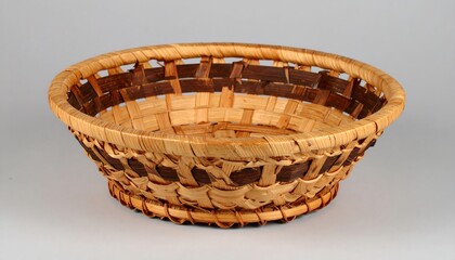 Round woven basket decorative container