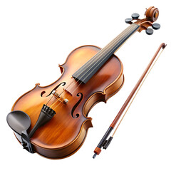 Wooden Violin Isolated On Transparent Background Png