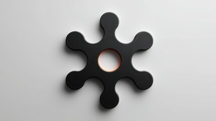 Obraz premium A single puzzle piece on a white surface representing action summary and clarity in problem solving and understanding