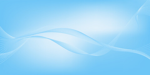 Blue and white blended lines whit blue and white gradient mesh background nice for wallpaper, banner, card