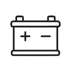 Obraz premium Simple Line Art Illustration of a Car Battery with Positive and Negative Terminals Indicated minimalist