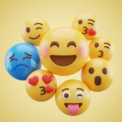Obraz premium group of smiley faces