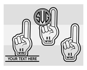 Fan Foam Fingers SVG Silhouette Bundle, Hands Up With Glove With Number One, Glove Svg, Hands Up Svg, Foam Hand Supporter, Fan Foam Fingers Png, Fan Foam Fingers Svg Images,
