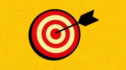 With arrow precisely centered symbolizing focus and achievement in business and personal goals