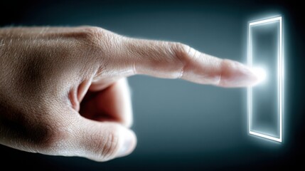 A hand pointing at a bright light streaming through a window symbolizing insight and adaptive design