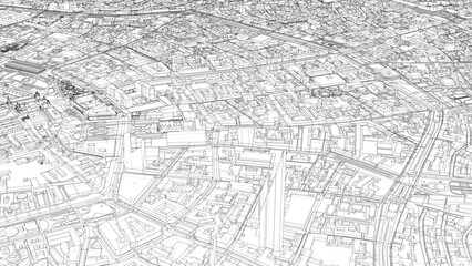 Intricate Urban Blueprint