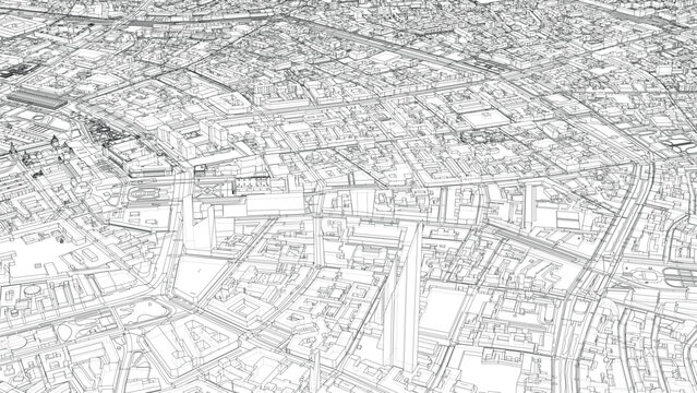 Intricate Urban Blueprint