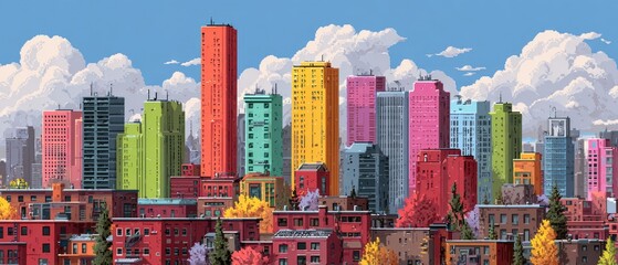 Obraz premium Colorful Cityscape