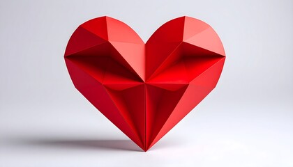 Geometric red heart design