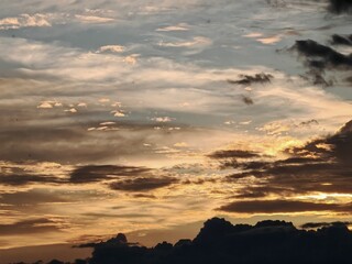 sunset in the city