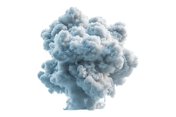 Massive cloud explosion isolated on transparent background