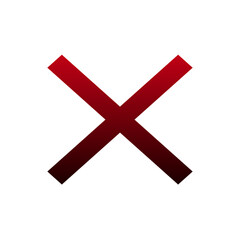 Red X Mark Icon: Vector Illustration for Error or Close Button