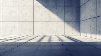 Obraz premium Minimalist concrete texture with clean lines, illustrating modern architectural aesthetics.