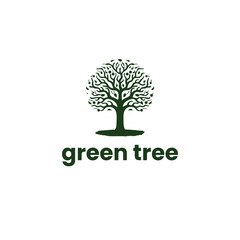 Obraz premium Green Modern Tree Logo Design 