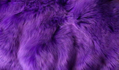 Obraz premium Close-up of vibrant purple fur texture, showcasing soft, silky fibers with rich detail and natural flow. Perfect background for fashion, textile, or design projects with a luxurious feel.
