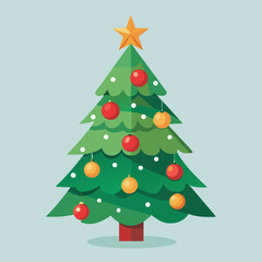 christmas tree vector illustration