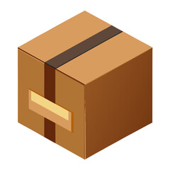 cardboard box isolated on white