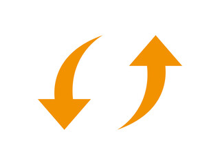 up down curve arrow icon