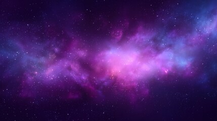 Obraz premium Vibrant Cosmic Nebula with Purple and Blue Hues for Digital Art and Background Design