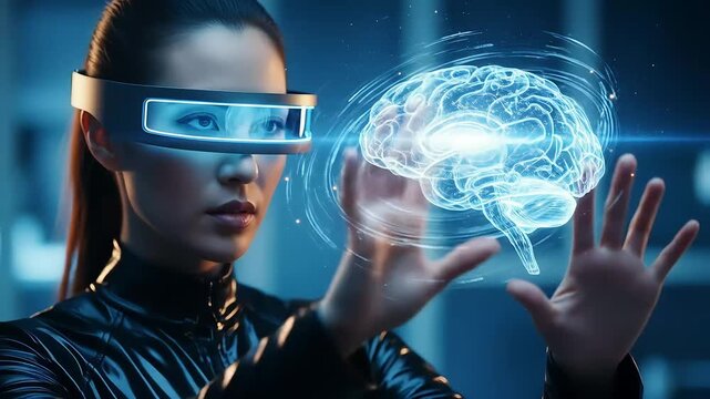 future woman interface holographic brain artificial intelligence
