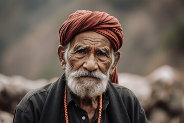  Nepal: Portrait of an elderly man