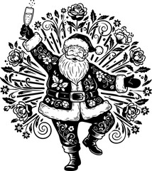 christmas, christmas tree, pattern, flower, vector, floral, design, seamless, vintage, illustration, ornament, decoration, art, wallpaper, nature, decor, texture, element, flowers, mandala, leaf, retr