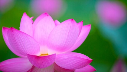 Close-up of a vibrant pink lotus flower.