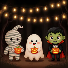 Obraz premium A lifelike baby ghost with a translucent glow