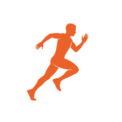 Basketball player and running man silhouette vector illustration of athletes in action