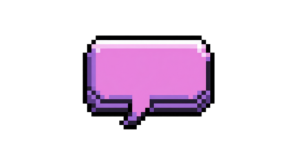 Pixelated pink speech bubble (1)