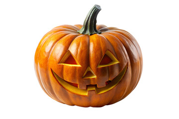 Classic Jack O Lantern Halloween Pumpkin on transparent background