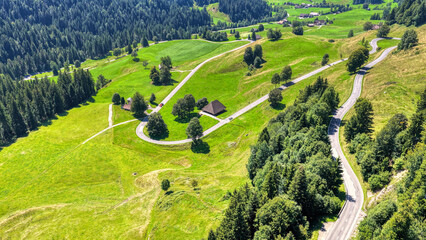 Schallenbergpass im Kanton Bern, Schweiz, Luftaufnahme, August 2025 © Zarathustra