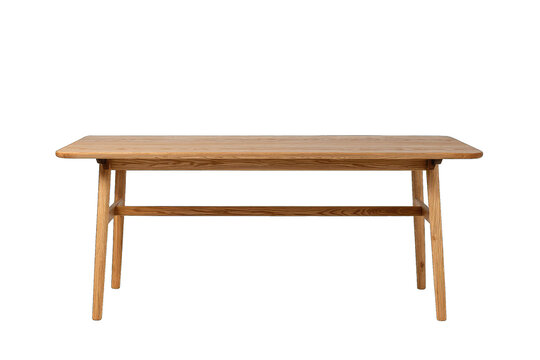 Simple rectangular wooden dining table