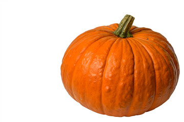 Vibrant Orange Pumpkin Isolated on Transparent Background