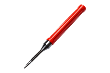 Red phillips head screwdriver isolated on a transparent background