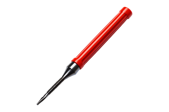 Red phillips head screwdriver isolated on a transparent background