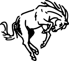 abstract design of American wild west desert with cowboys - hand drawn Black illustration. Ilustraciones del viejo oeste. PNG.JPG. VEKTOR