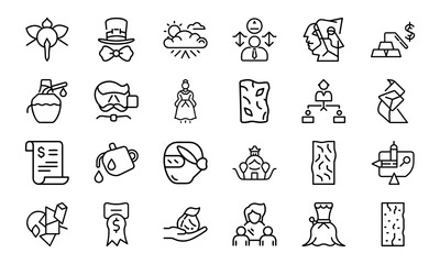 Collection of Minimalist Line Art Icons Representing Ancient Greek Culture, Mythology, Classical Art, Philosophy, Architecture, and Historical Traditions