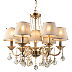 Elegant Gold Chandelier with Crystal Accents