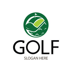 golf sports logo design illustration