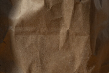 texture of paper cardboard bag close up