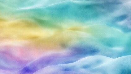 Obraz premium Abstract, pastel-toned fabric texture. Soft, flowing, rainbow hues of pastel colors blend seamlessly into a rippled, wavy pattern